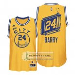 Camiseta Golden State Warriors Rick Barry Amarillo Hardwood Classics