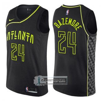 Camiseta Hawks Kent Bazemore Ciudad 2017-18 Negro