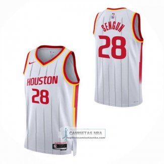 Camiseta Houston Rockets Alperen Sengun NO 28 Association 2026-27 Blanco