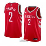 Camiseta Houston Rockets Chris Chiozza Icon 2018 Rojo