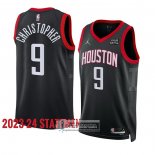 Camiseta Houston Rockets Josh Christopher NO 9 Statement 2023-24 Negro