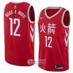 Camiseta Houston Rockets Luc Mbah A Moute Ciudad 2018 Rojo