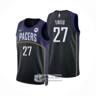 Camiseta Indiana Pacers Daniel Theis NO 27 Ciudad 2022-23 Azul