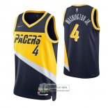 Camiseta Indiana Pacers Duane Washington Jr. NO 4 Ciudad 2021-22 Azul