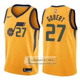 Camiseta Jazz Rudy Gobert Statement 2017-18 Amarillo