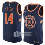 Camiseta Knicks Allonzo Trier Ciudad 2018 Azul
