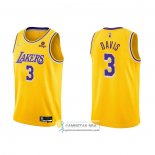 Camiseta Los Angeles Lakers Anthony Davis NO 3 75th Anniversary 2021-22 Amarillo