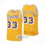 Camiseta Los Angeles Lakers Kareem Abdul-Jabbar NO 33 Mitchell & Ness 1984-85 Amarillo