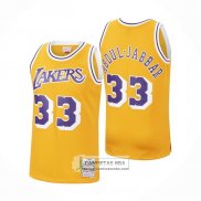 Camiseta Los Angeles Lakers Kareem Abdul-Jabbar NO 33 Mitchell & Ness 1984-85 Amarillo