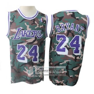 Camiseta Los Angeles Lakers Kobe Bryant Camuflaje Verde