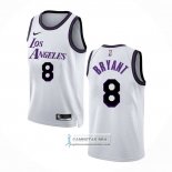 Camiseta Los Angeles Lakers Kobe Bryant NO 8 Ciudad 2022-23 Blanco