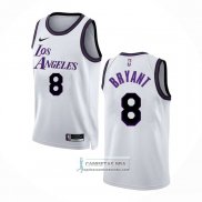 Camiseta Los Angeles Lakers Kobe Bryant NO 8 Ciudad 2022-23 Blanco