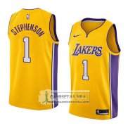 Camiseta Los Angeles Lakers Lance Stephenson Icon 2018 Amarillo