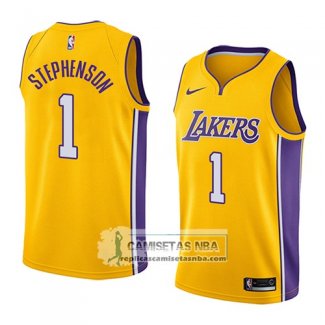 Camiseta Los Angeles Lakers Lance Stephenson Icon 2018 Amarillo