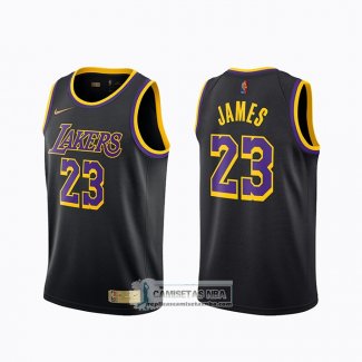 Camiseta Los Angeles Lakers LeBron James Earned 2020-21 Negro