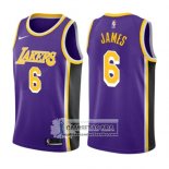 Camiseta Los Angeles Lakers LeBron James Statement 2019 Violeta