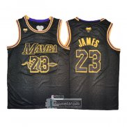 Camiseta Los Angeles Lakers Lebron James Black Mamba Negro