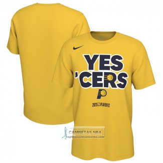 Camiseta Manga Corta Indiana Pacers Amarillo
