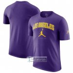 Camiseta Manga Corta Los Angeles Lakers Essential Ciudad Violeta