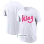 Camiseta Manga Corta Los Angeles Lakers James King Commemorative Blanco