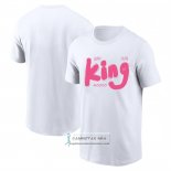 Camiseta Manga Corta Los Angeles Lakers James King Commemorative Blanco
