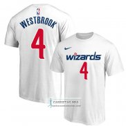 Camiseta Manga Corta Washington Wizards Russell Westbrook Blanco