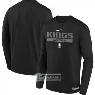 Camiseta Manga Larga Sacramento Kings Practice Performance 2022-23 Negro