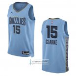 Camiseta Memphis Grizzlies Brandon Clarke NO 15 Statement 2022-23 Azul