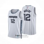 Camiseta Memphis Grizzlies Ja Morant NO 12 Ciudad 2025-26 Blanco