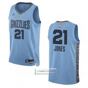 Camiseta Memphis Grizzlies Tyus Jones NO 21 Statement 2022-23 Azul