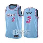 Camiseta Miami Heat Dwyane Wade Ciudad Azul