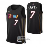 Camiseta Miami Heat Kyle Lowry NO 7 Ciudad 2021-22 Negro