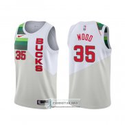 Camiseta Milwaukee Bucks Christian Wood Earned Blanco