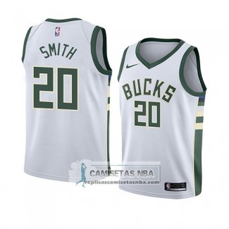 Camiseta Milwaukee Bucks Jason Smith Association 2018 Blanco