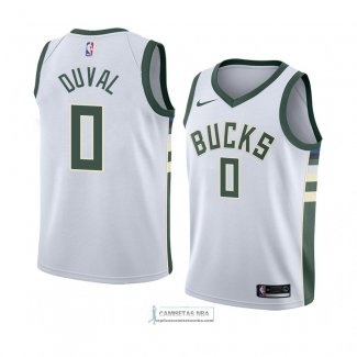 Camiseta Milwaukee Bucks Trevon Duval Association 2018 Blanco