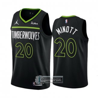 Camiseta Minnesota Timberwolves Josh Minott NO 20 Statement 2022-23 Negro