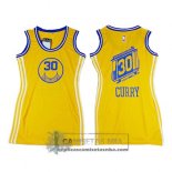 Camiseta Mujer Faldas Atractivas Warriors Curry Amarillo