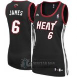 Camiseta Mujer Heats James Negro