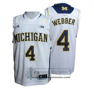 Camiseta NCAA Michigan State Spartans Chirs Webber Blanco
