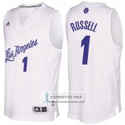 Camiseta Navidad Lakers D'Angelo Russell 2016 Blanco