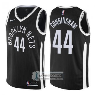 Camiseta Nets Dante Cunningham Ciudad 2017-18 Negro