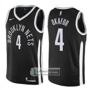 Camiseta Nets Jahlil Okafor Ciudad 2017-18 Negro