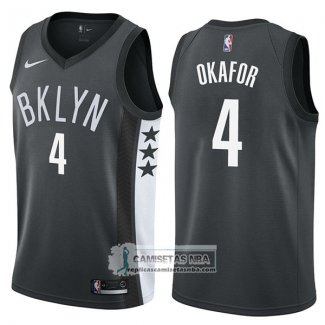 Camiseta Nets Jahlil Okafor Statement 2017-18 Negro