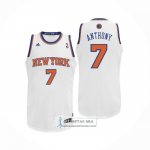 Camiseta New York Knicks Carmelo Anthony NO 7 Blanco
