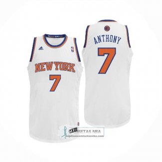 Camiseta New York Knicks Carmelo Anthony NO 7 Blanco