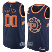 Camiseta New York Knicks Enes Kanter Ciudad 2018 Azul