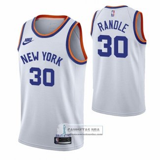 Camiseta New York Knicks Julius Randle NO 30 75th Anniversary Blanco