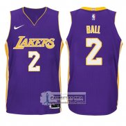 Camiseta Nino Lakers Lonzo Ball Statement 2017-18 Violeta