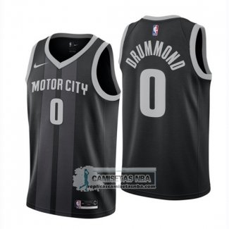 Camiseta Nino Pistons Andre Drummond Ciudad 2018-19 Negro