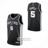 Camiseta Nino San Antonio Spurs Stephon Castle NO 5 Icon 2025-26 Negro